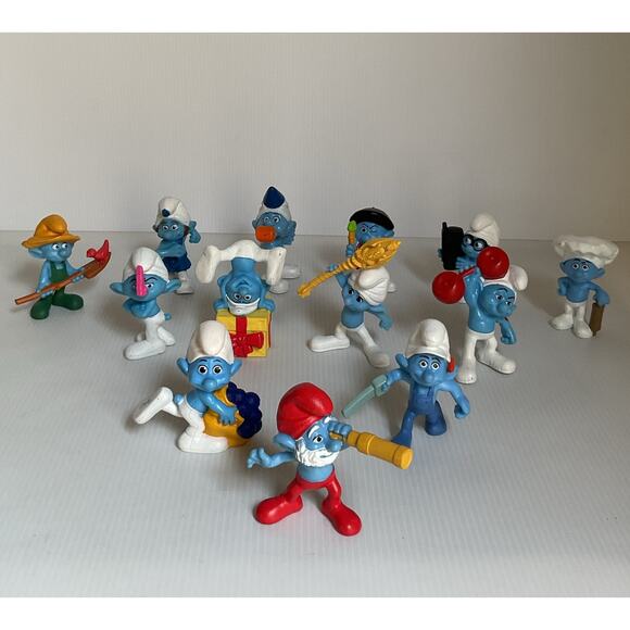Lot of 13 Vintage 2011 Smurfs McDonald’s Happy Meal Toys | Peyo Figures - Picture 1 of 14